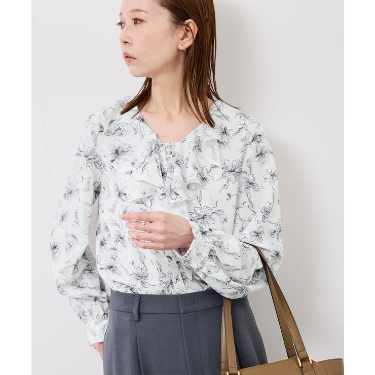 花柄ラッフルデザインブラウス | ROPE' PICNIC | 詳細画像14 