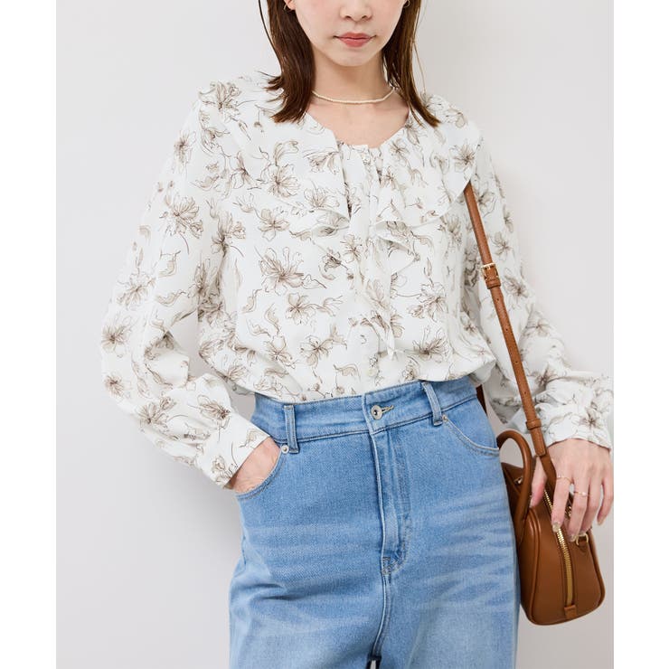 花柄ラッフルデザインブラウス | ROPE' PICNIC | 詳細画像19 