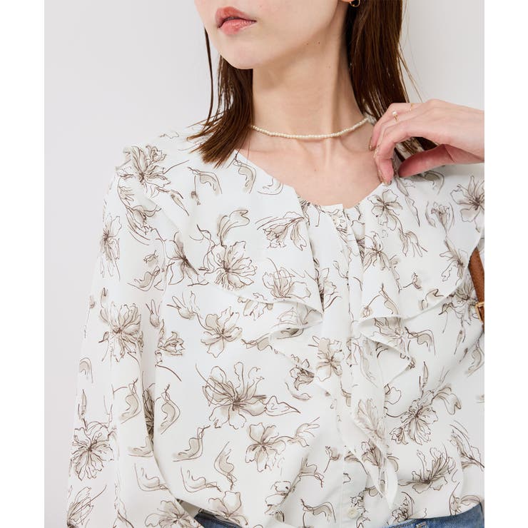 花柄ラッフルデザインブラウス | ROPE' PICNIC | 詳細画像22 