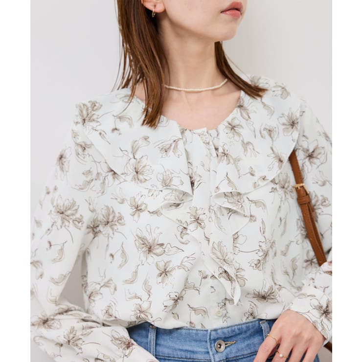 花柄ラッフルデザインブラウス | ROPE' PICNIC | 詳細画像23 