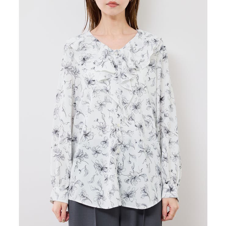 花柄ラッフルデザインブラウス | ROPE' PICNIC | 詳細画像24 