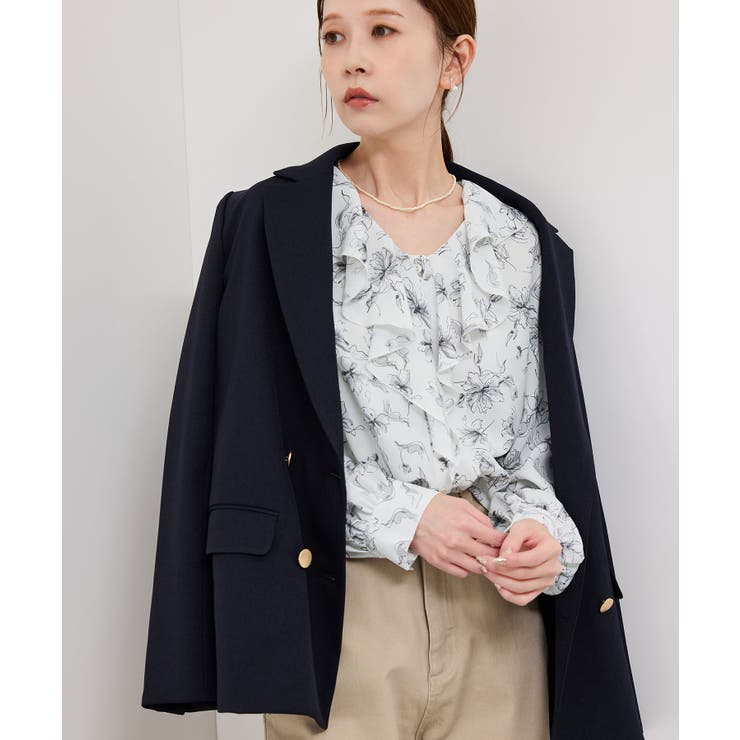 花柄ラッフルデザインブラウス | ROPE' PICNIC | 詳細画像7 