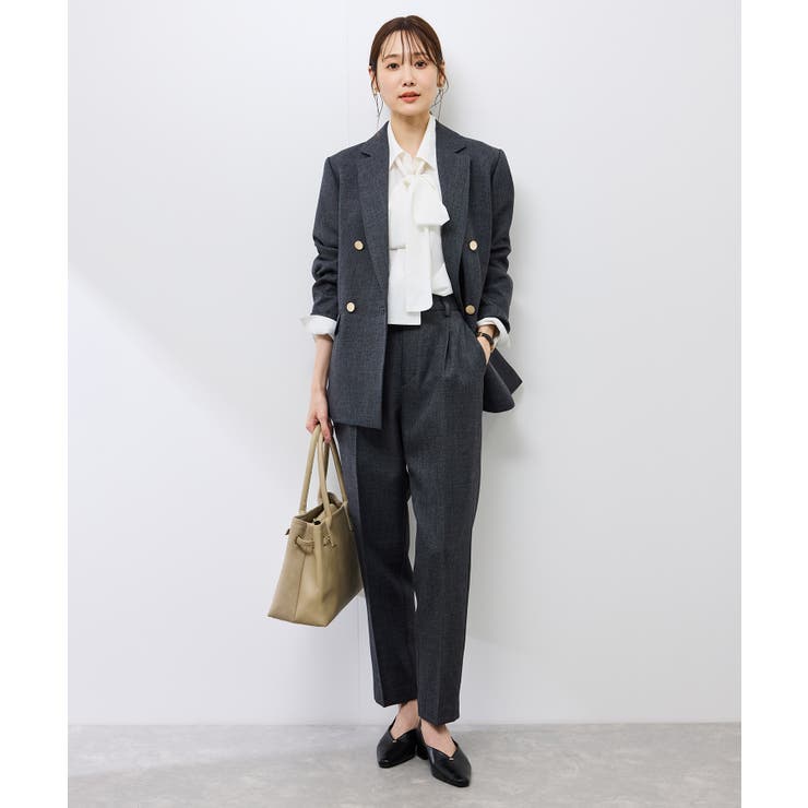 防シワ】ボウタイ付きレギュラーシャツ[品番：RPCW0050635]｜ROPE