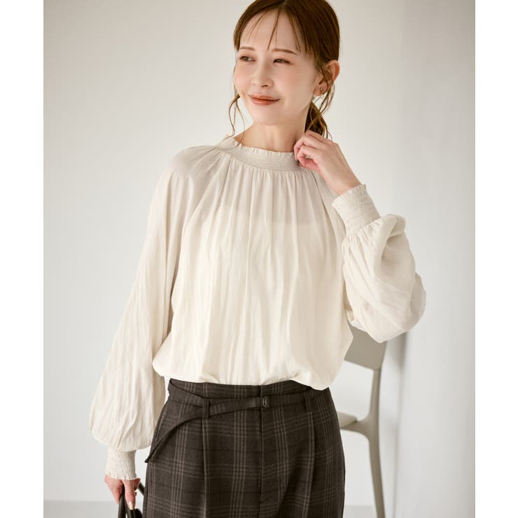 シャーリングカラーブラウス/2WAY | ROPE' PICNIC | 詳細画像10 