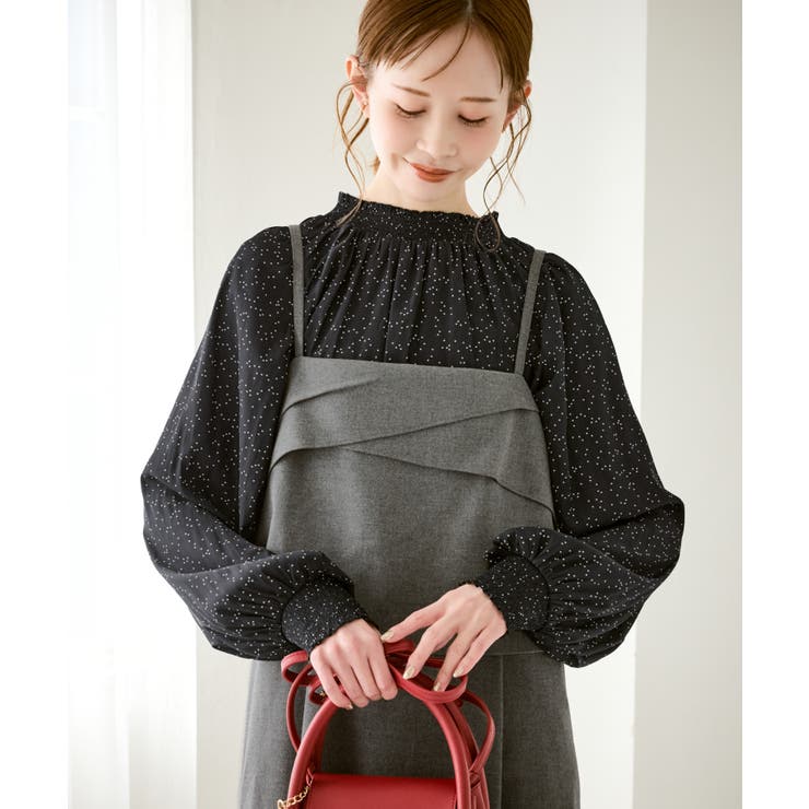 シャーリングカラーブラウス/2WAY | ROPE' PICNIC | 詳細画像4 