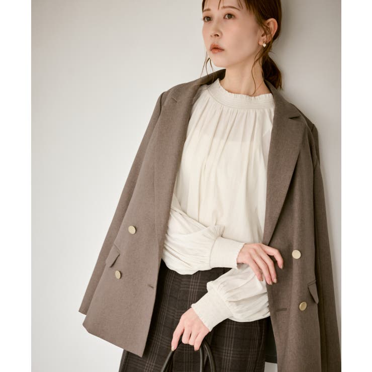 シャーリングカラーブラウス/2WAY | ROPE' PICNIC | 詳細画像8 