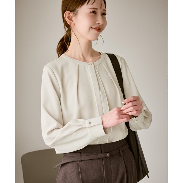 配色パイピングブラウス | ROPE' PICNIC | 詳細画像1 