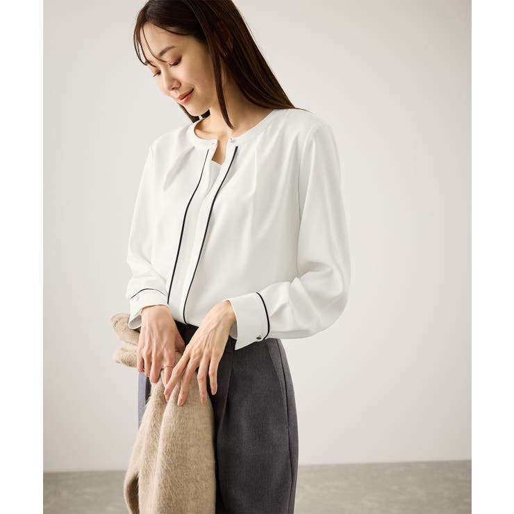 配色パイピングブラウス | ROPE' PICNIC | 詳細画像10 