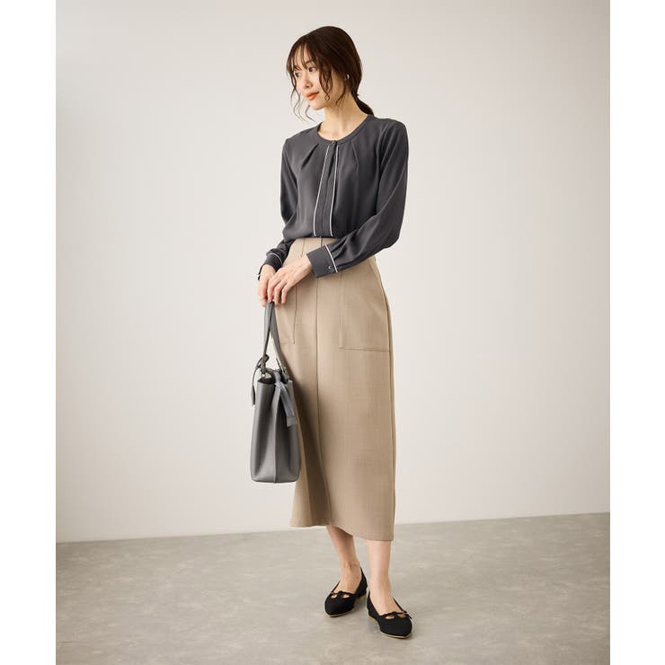 配色パイピングブラウス | ROPE' PICNIC | 詳細画像2 