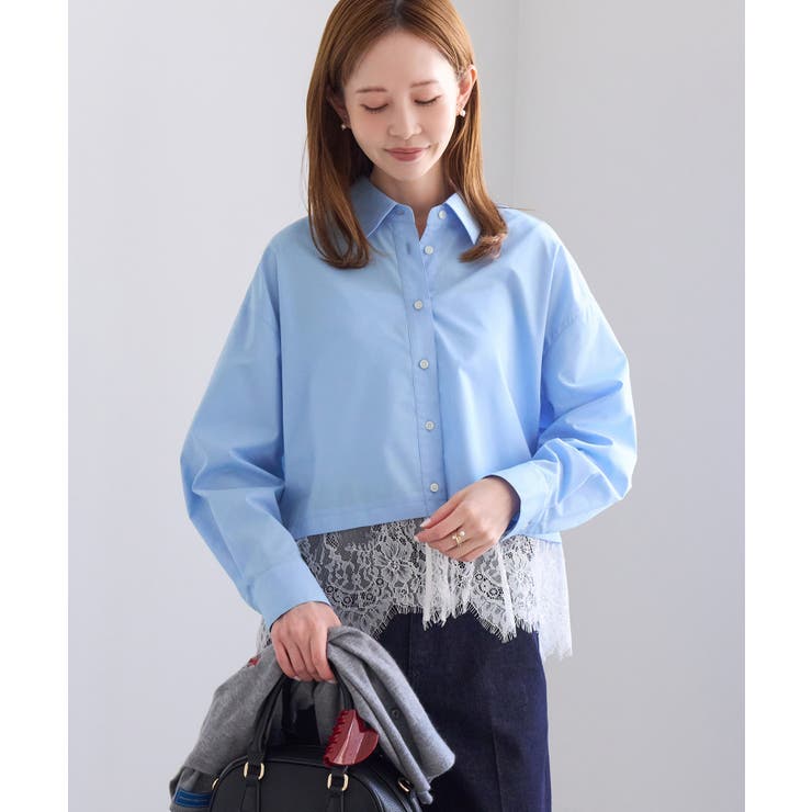 サックス(48) | レイヤード風 レースドッキングシャツ | ROPE' PICNIC
