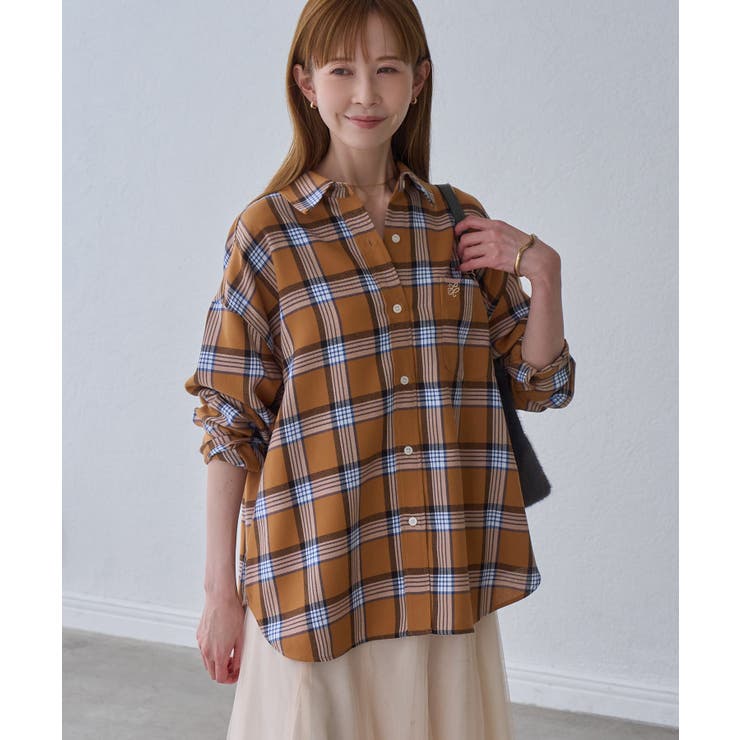【WEB限定カラー】ロゴ刺繍チェックネルシャツ/2WAY | ROPE' PICNIC | 詳細画像29 