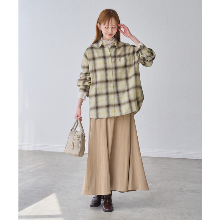 【WEB限定カラー】ロゴ刺繍チェックネルシャツ/2WAY | ROPE' PICNIC | 詳細画像9 