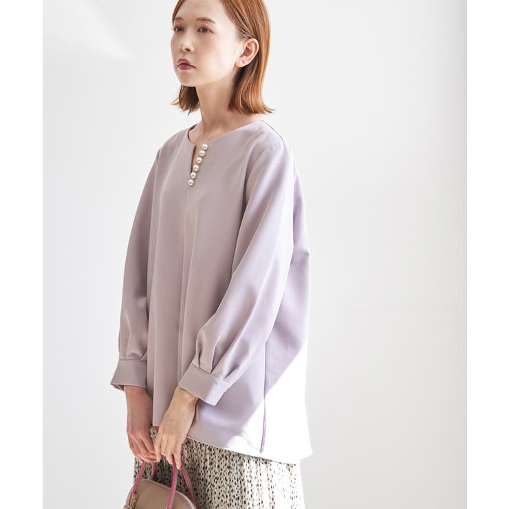 ラベンダー(52) | 【WEB限定】フロントパールブラウス | ROPE' PICNIC