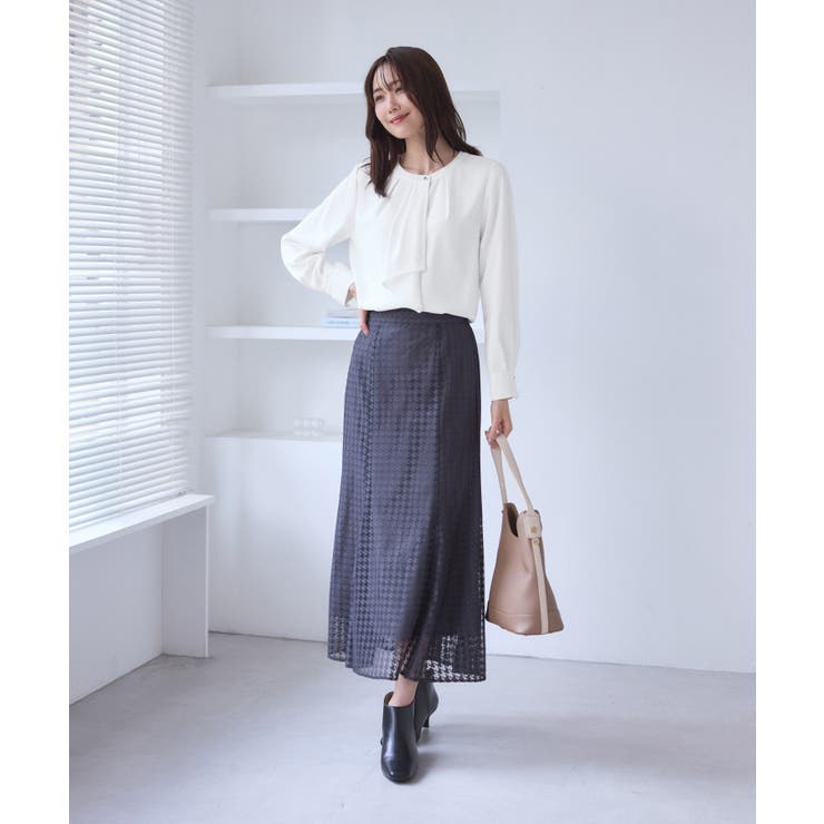 【WEB限定】配色ボウタイ風ブラウス | ROPE' PICNIC | 詳細画像10 