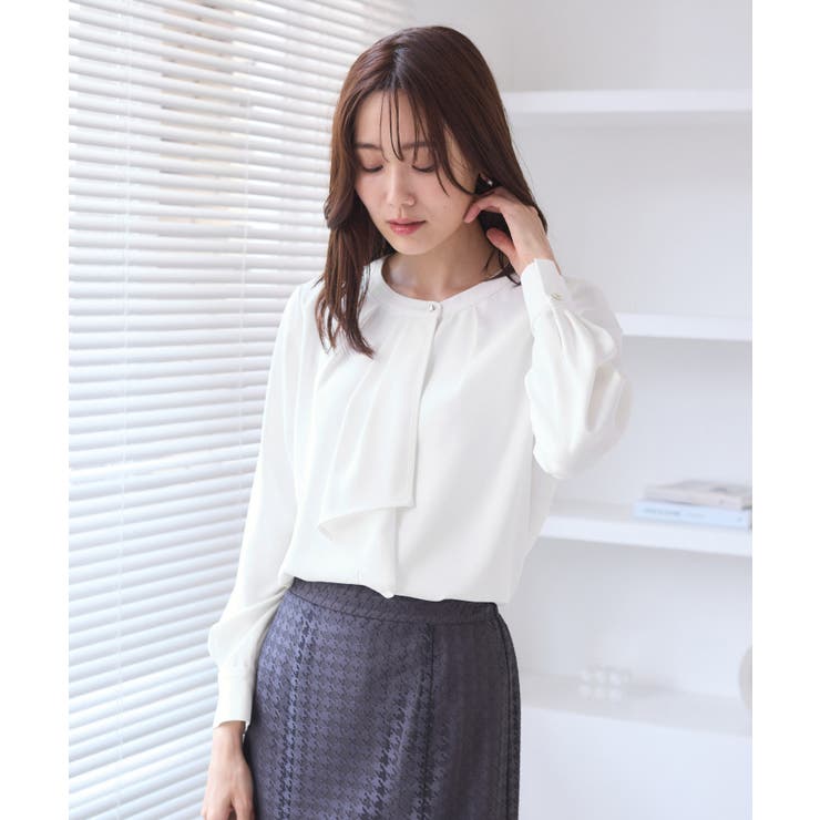 【WEB限定】配色ボウタイ風ブラウス | ROPE' PICNIC | 詳細画像12 