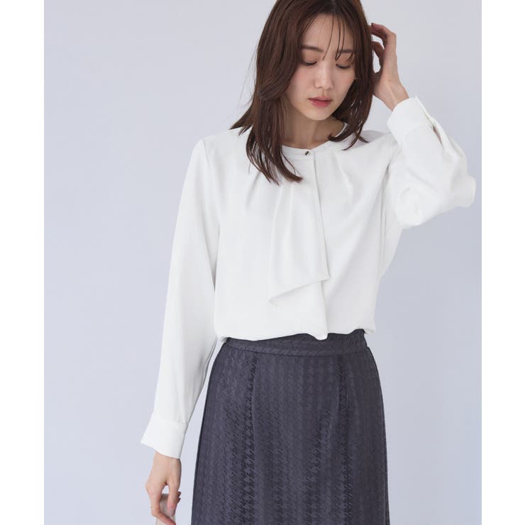 【WEB限定】配色ボウタイ風ブラウス | ROPE' PICNIC | 詳細画像13 