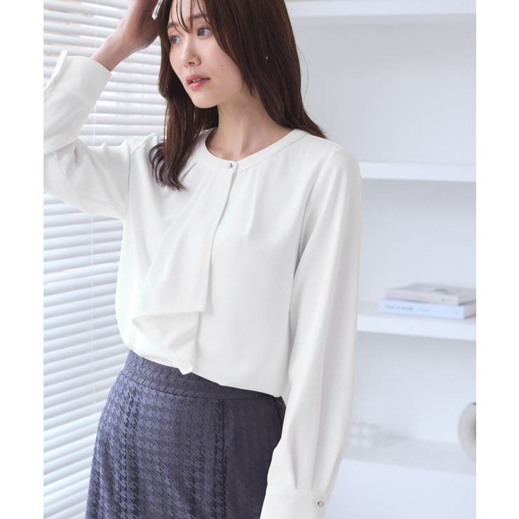 【WEB限定】配色ボウタイ風ブラウス | ROPE' PICNIC | 詳細画像14 