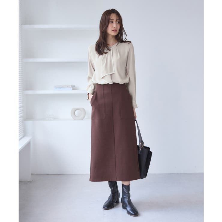 【WEB限定】配色ボウタイ風ブラウス | ROPE' PICNIC | 詳細画像16 