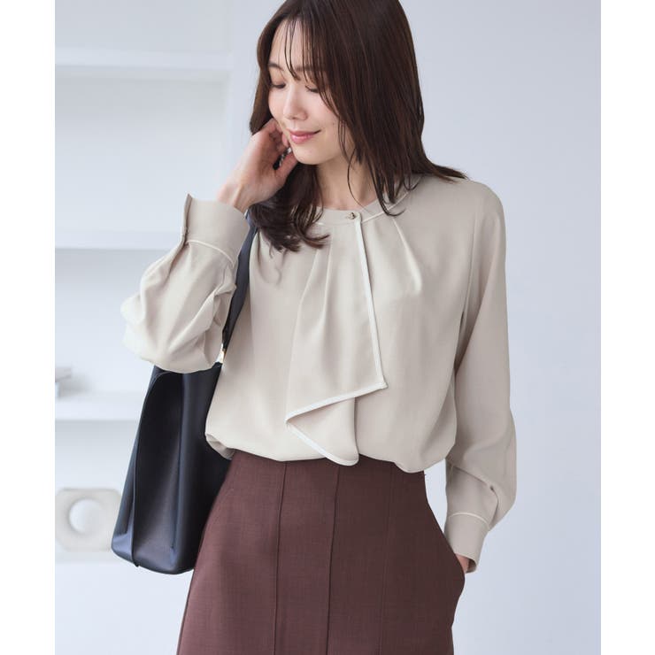 【WEB限定】配色ボウタイ風ブラウス | ROPE' PICNIC | 詳細画像18 