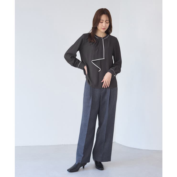 【WEB限定】配色ボウタイ風ブラウス | ROPE' PICNIC | 詳細画像6 