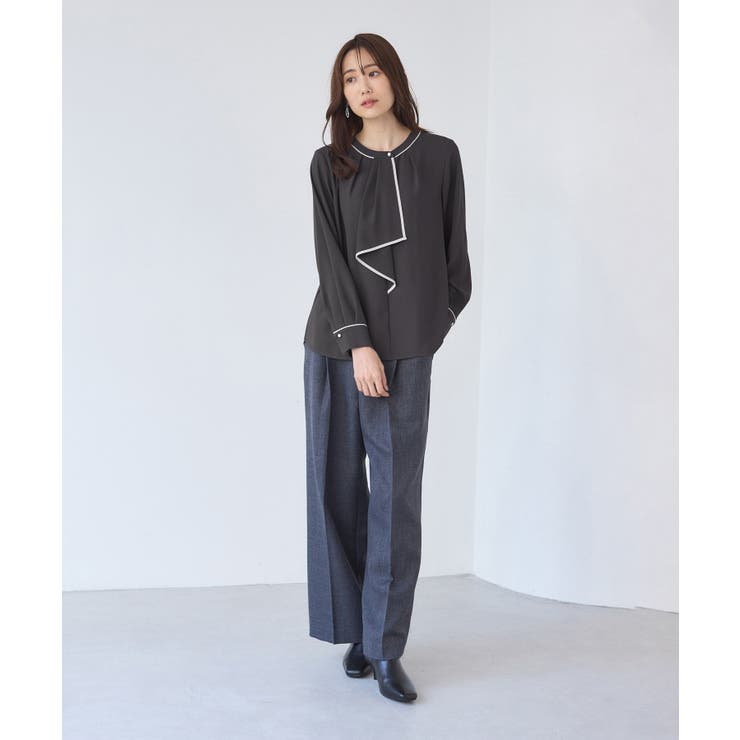 【WEB限定】配色ボウタイ風ブラウス | ROPE' PICNIC | 詳細画像7 