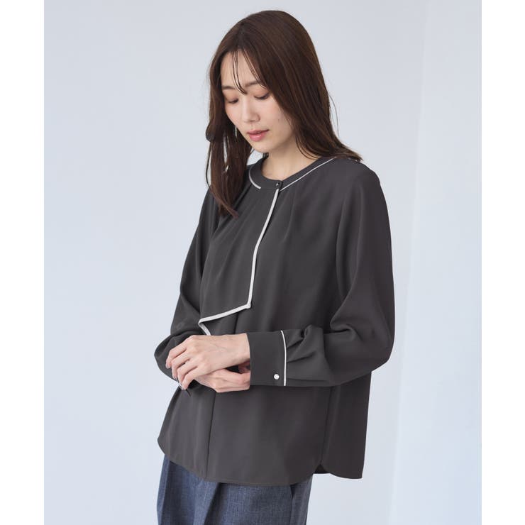 【WEB限定】配色ボウタイ風ブラウス | ROPE' PICNIC | 詳細画像8 