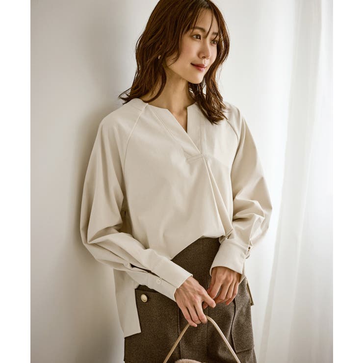 【emur/エミュール】ストレッチ起毛あわせネックブラウス | ROPE' PICNIC | 詳細画像11 