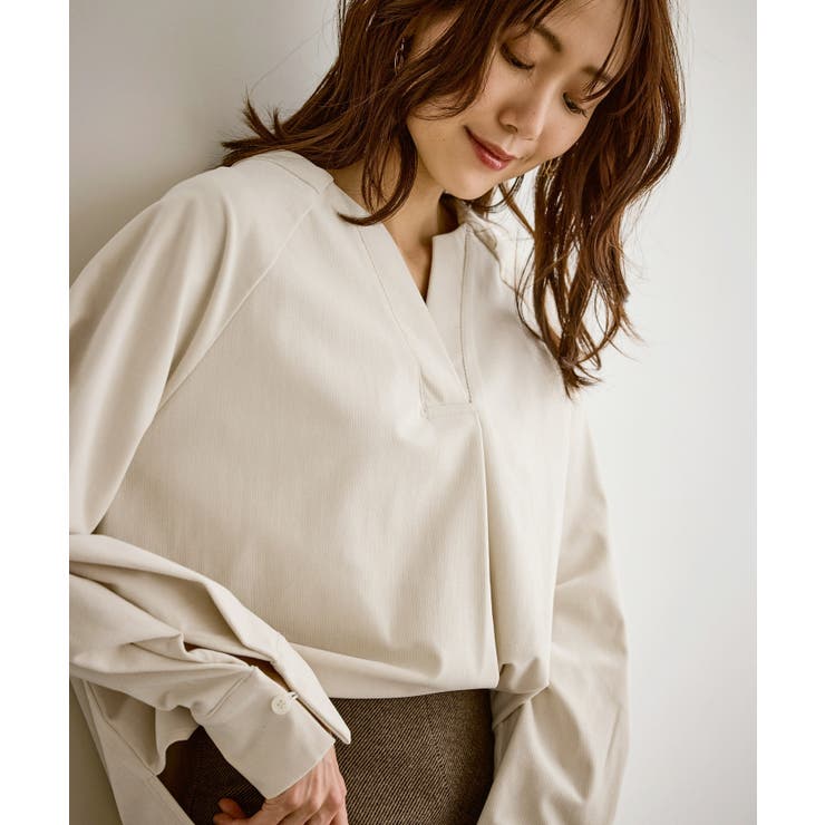 【emur/エミュール】ストレッチ起毛あわせネックブラウス | ROPE' PICNIC | 詳細画像14 