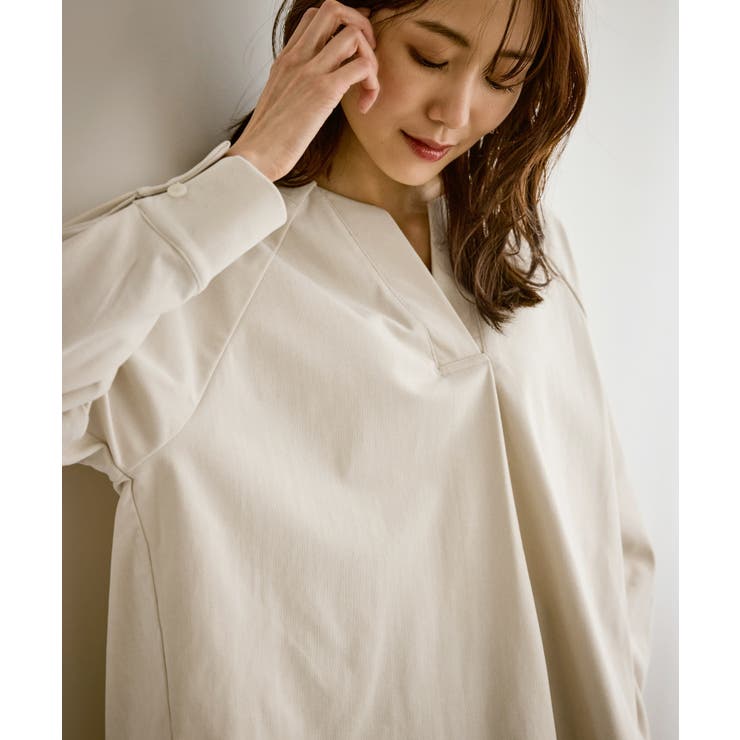 【emur/エミュール】ストレッチ起毛あわせネックブラウス | ROPE' PICNIC | 詳細画像15 