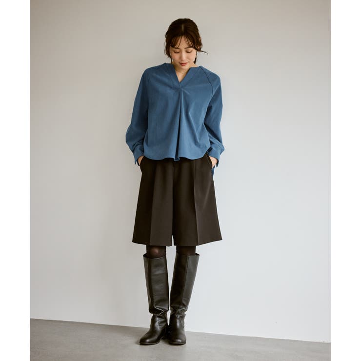 【emur/エミュール】ストレッチ起毛あわせネックブラウス | ROPE' PICNIC | 詳細画像16 