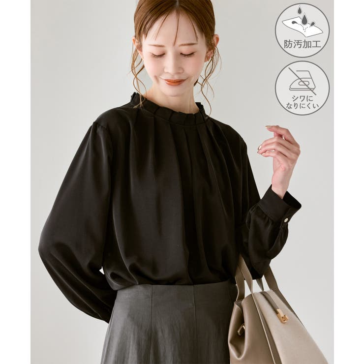 ブラック(01) | 【WEB限定】多機能タックブラウス | ROPE' PICNIC
