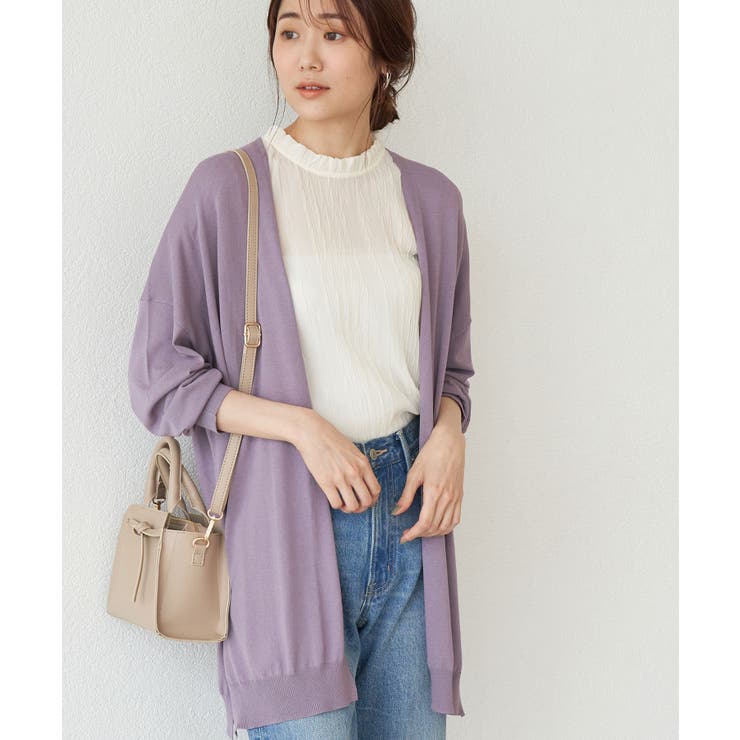 パープル系(51) | 【UVケア・接触冷感】ゴールドバー付きトッパーカーディガン | ROPE' PICNIC