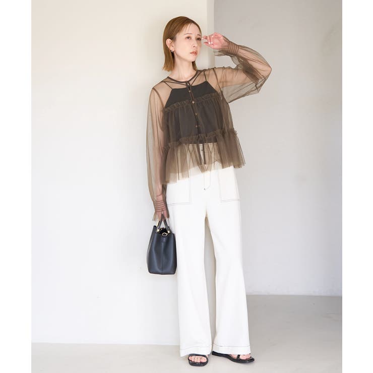 チュールフリルシアーカーディガン | ROPE' PICNIC | 詳細画像11 