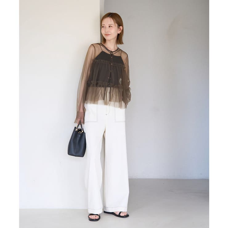 チュールフリルシアーカーディガン | ROPE' PICNIC | 詳細画像12 