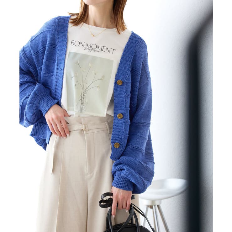 ガーターボーダーショート丈カーディガン | ROPE' PICNIC | 詳細画像10 