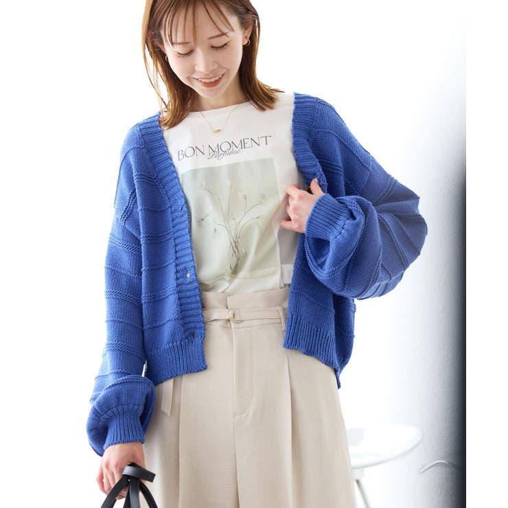 ガーターボーダーショート丈カーディガン | ROPE' PICNIC | 詳細画像11 