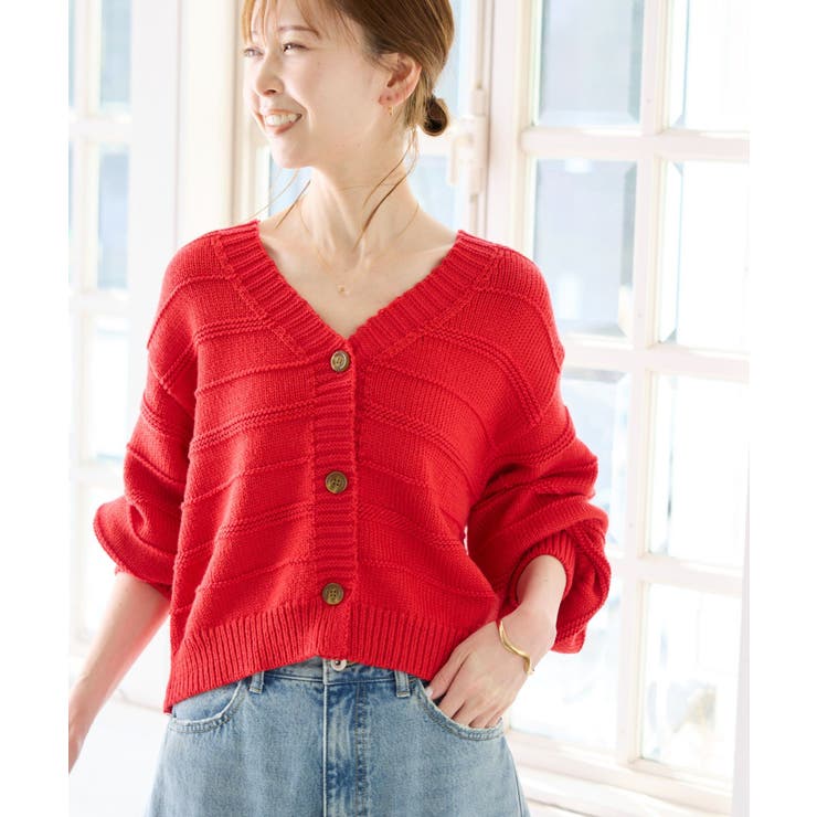 ガーターボーダーショート丈カーディガン | ROPE' PICNIC | 詳細画像14 