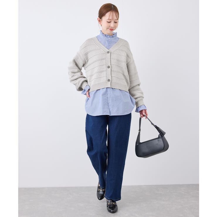 ガーターボーダーショート丈カーディガン | ROPE' PICNIC | 詳細画像16 