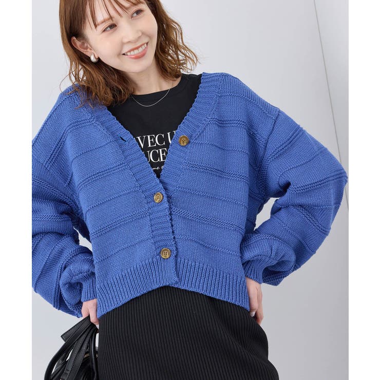 ガーターボーダーショート丈カーディガン | ROPE' PICNIC | 詳細画像21 