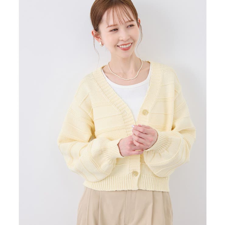 ガーターボーダーショート丈カーディガン | ROPE' PICNIC | 詳細画像31 