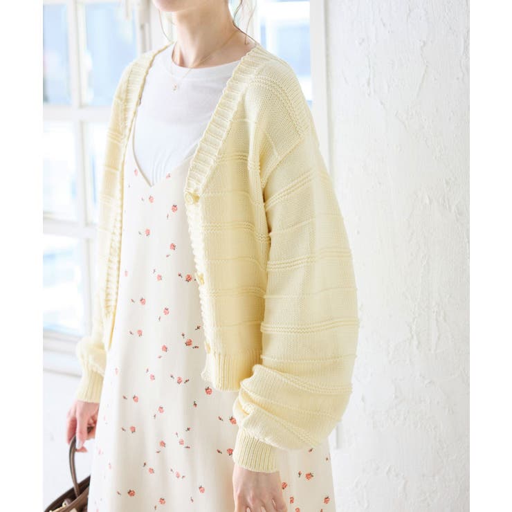 ガーターボーダーショート丈カーディガン | ROPE' PICNIC | 詳細画像6 