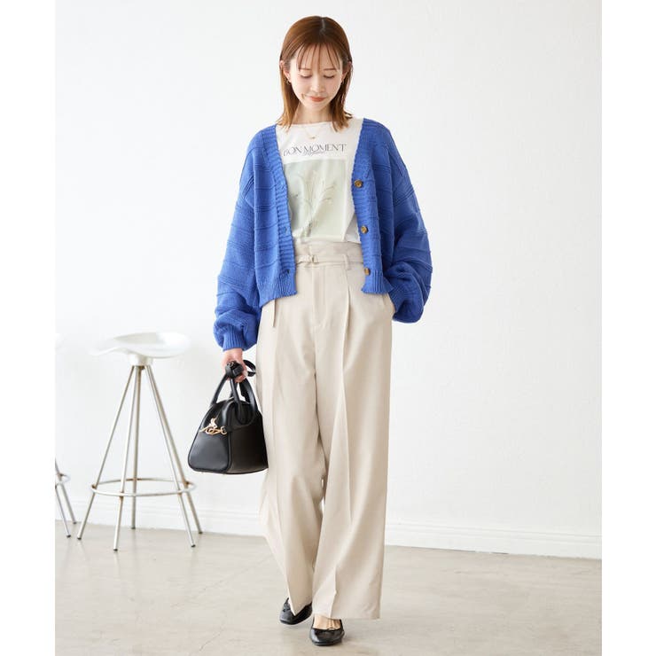 ガーターボーダーショート丈カーディガン | ROPE' PICNIC | 詳細画像8 