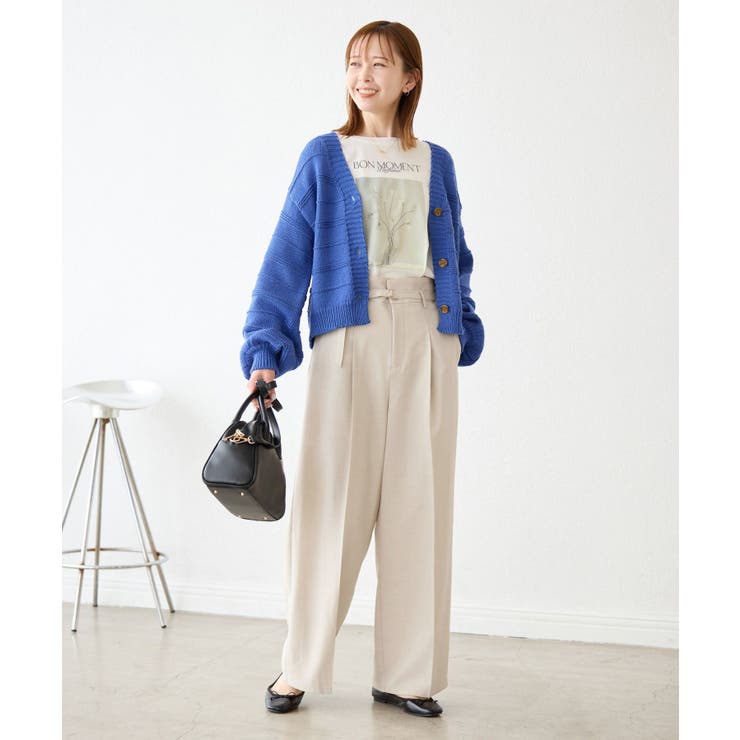 ガーターボーダーショート丈カーディガン | ROPE' PICNIC | 詳細画像9 