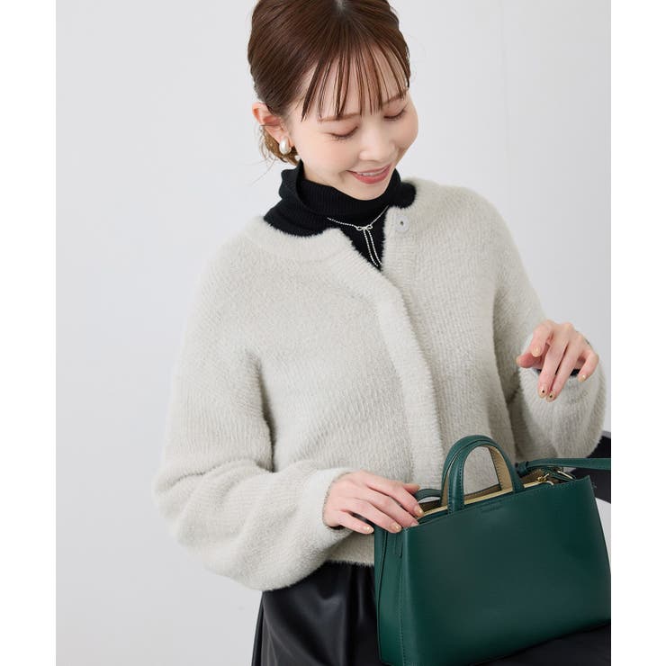 fluffy knitフラッフィーニット ふわふわMIXフェザーニットカーディガ… | ROPE' PICNIC | 詳細画像3 