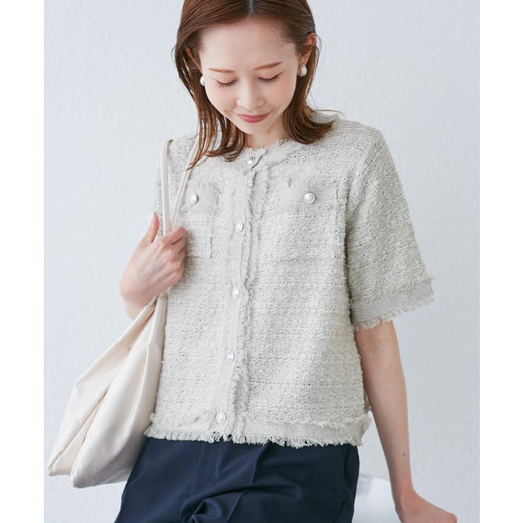 【サマー・ツイード】ハーフスリーブカーディガン | ROPE' PICNIC | 詳細画像14 