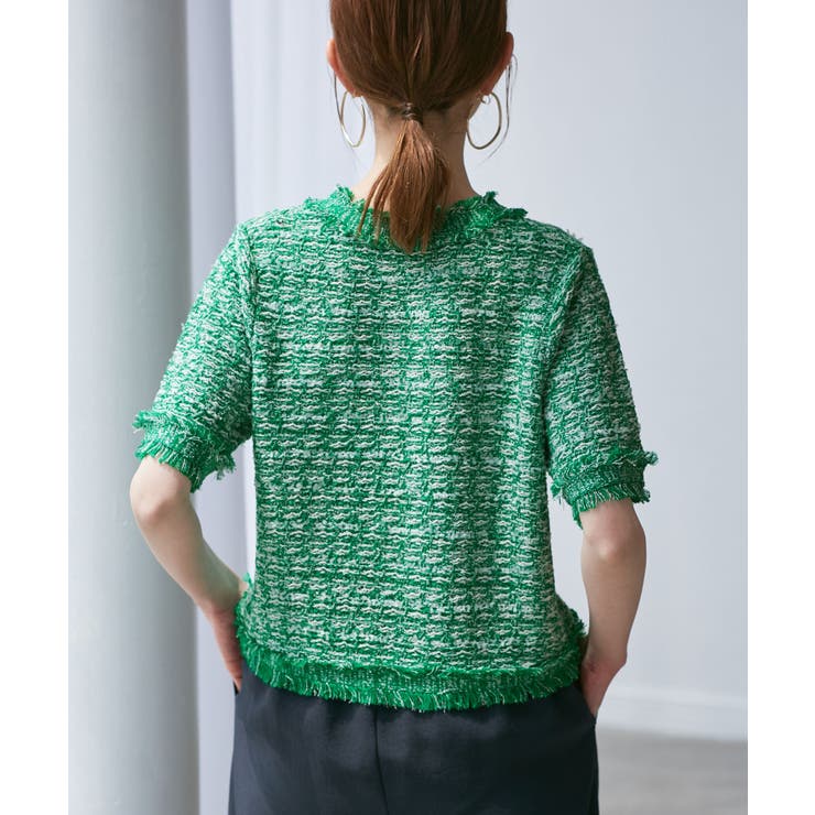 【サマー・ツイード】ハーフスリーブカーディガン | ROPE' PICNIC | 詳細画像25 