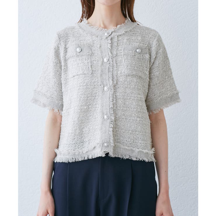 【サマー・ツイード】ハーフスリーブカーディガン | ROPE' PICNIC | 詳細画像26 