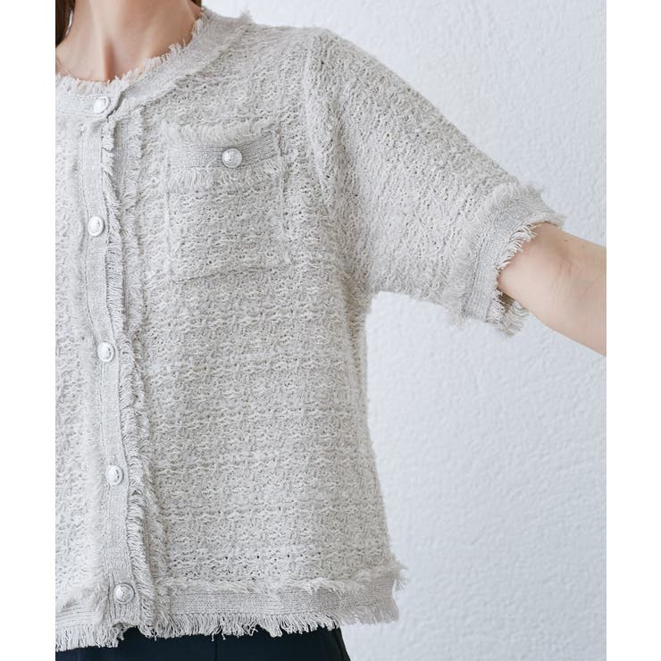 【サマー・ツイード】ハーフスリーブカーディガン | ROPE' PICNIC | 詳細画像31 