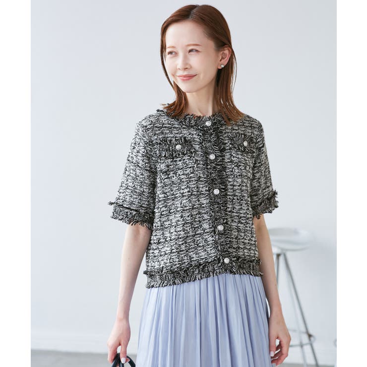 【サマー・ツイード】ハーフスリーブカーディガン | ROPE' PICNIC | 詳細画像4 