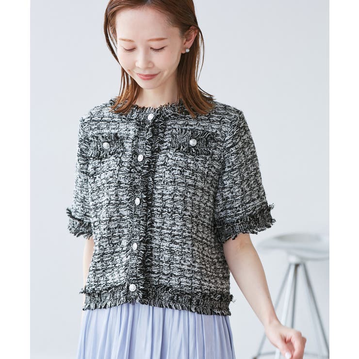 【サマー・ツイード】ハーフスリーブカーディガン | ROPE' PICNIC | 詳細画像6 